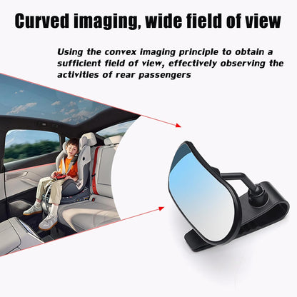 Car Rearview Mirror Rear View Mirrors for Baby 360 Adjustable Automotive Interior Mirrors Cars Mirror Rear Facing Kids Observing (Clip Base)