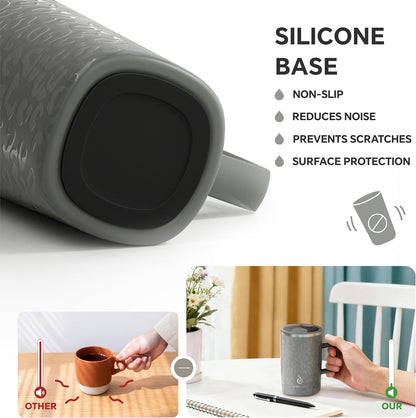16 oz Insulated Stainless Steel Coffee Mug with Lid, Leopard Blue | 18/8 Stainless Steel | Double Wall Vacuum | 3D Print Finish | Sweat-Free Exterior | Sliding Lid | Ideal for Home & Office