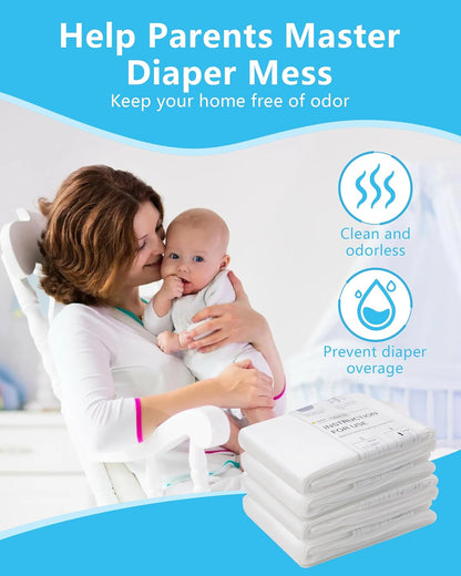 Refills Compatible with Dekor Classic Diaper Pails, Disposable Diaper Trash Bags, Extra Thick Diaper Pail Refill Liners, Hold Up to 3960 Diapers