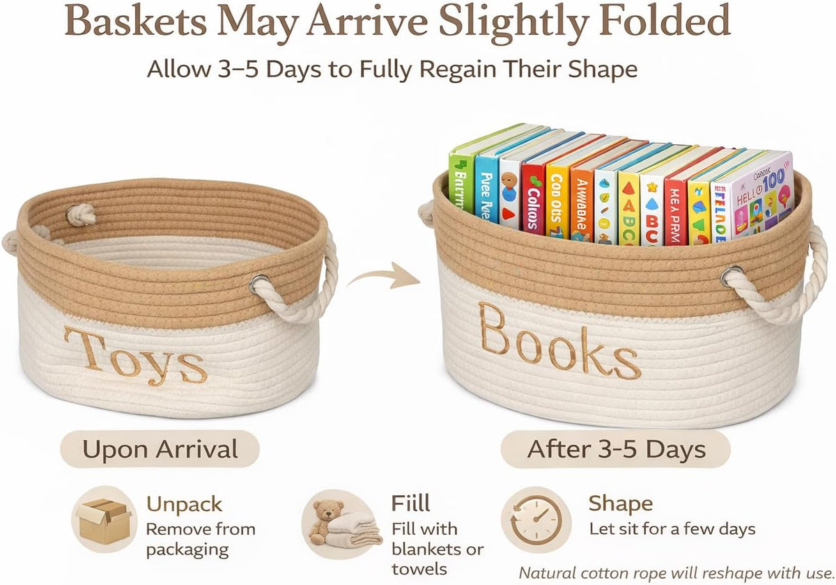 Toy Basket - 15 x 11 x 9 Toy Storage Bin