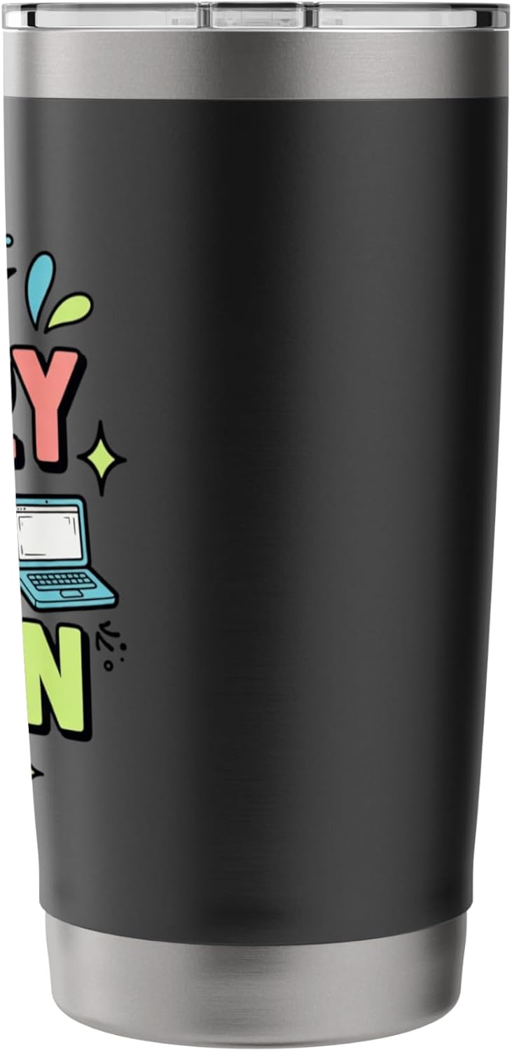 Carry On And Log In Remote Travel Work Design Stainless Steel Insulated Tumbler