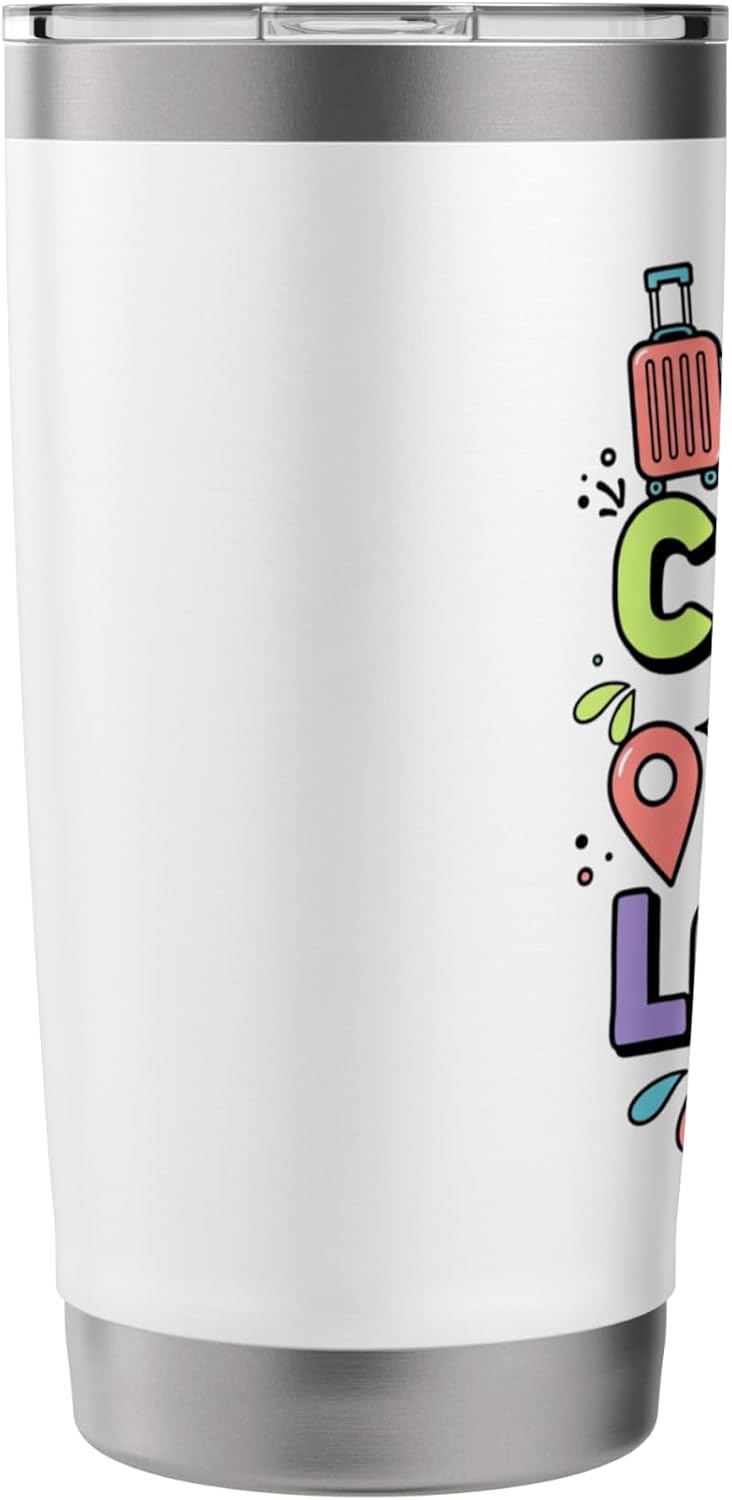 Carry On And Log In Remote Travel Work Design Stainless Steel Insulated Tumbler