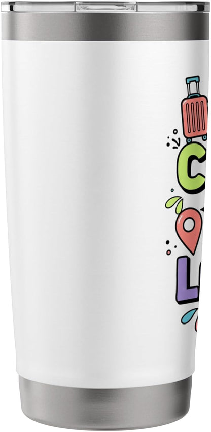 Carry On And Log In Remote Travel Work Design Stainless Steel Insulated Tumbler