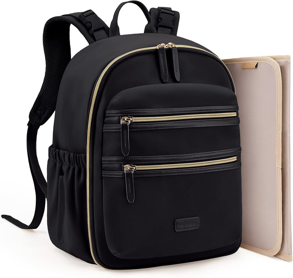 Neoprene Diaper Bag Backpack Small Baby Bag Travel Mini Diaper Backpack for Newborn with Insulated Pockets, Stroller Straps