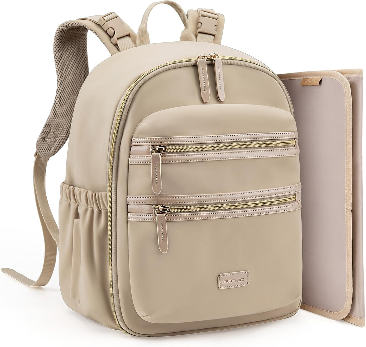 Neoprene Diaper Bag Backpack Small Baby Bag Travel Mini Diaper Backpack for Newborn with Insulated Pockets, Stroller Straps