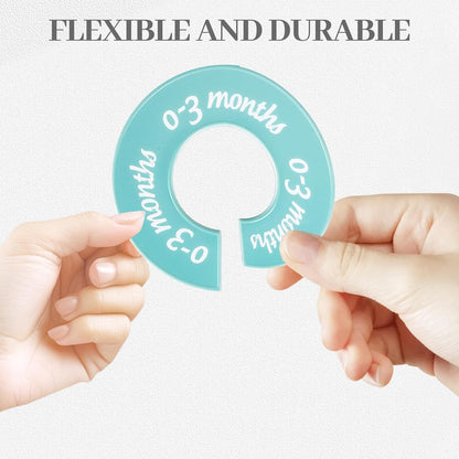 8 Pcs Baby Closet Dividers, Double-Sided Clothes Organizer for NB-24 Months