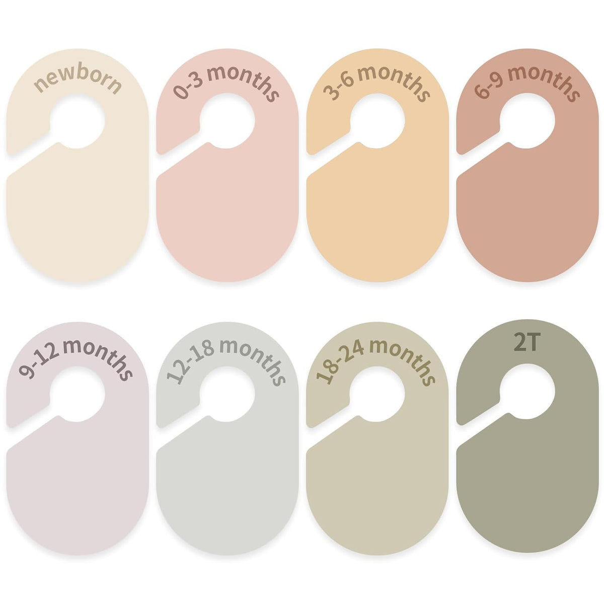 8 Pcs Baby Closet Dividers, Double-Sided Clothes Organizer for NB-24 Months
