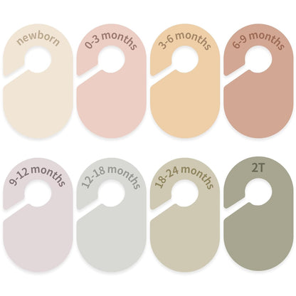 8 Pcs Baby Closet Dividers, Double-Sided Clothes Organizer for NB-24 Months