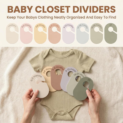 8 Pcs Baby Closet Dividers, Double-Sided Clothes Organizer for NB-24 Months