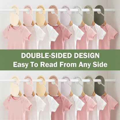 8 Pcs Baby Closet Dividers, Double-Sided Clothes Organizer for NB-24 Months