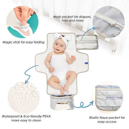 Star Bulldog Print Portable Diaper Changing Pad for Camping