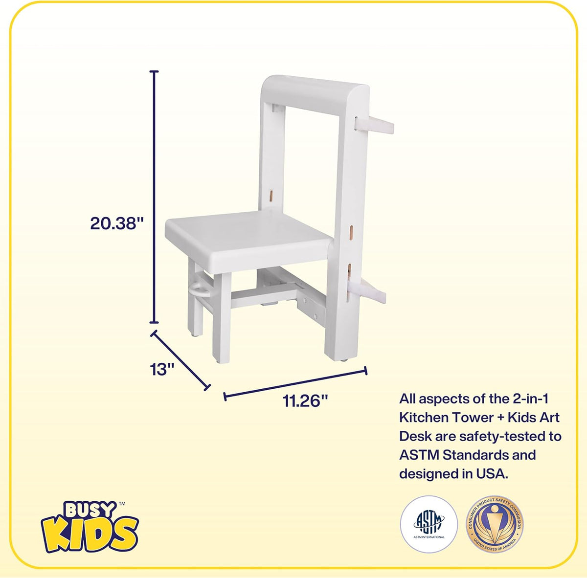 Fold 'N Store Step Stool for Toddlers, Wood Step Stool Kitchen & Bathroom Accessories, Child's Folding Helper for Hand Washing, Teeth Brushing, Holds up to 75 lbs. (Natural)
