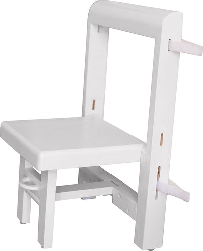 Fold 'N Store Step Stool for Toddlers, Wood Step Stool Kitchen & Bathroom Accessories, Child's Folding Helper for Hand Washing, Teeth Brushing, Holds up to 75 lbs. (Natural)