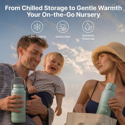 Portable Bottle Warmer & Breastmilk Cooler Set On-the-Go Essentials