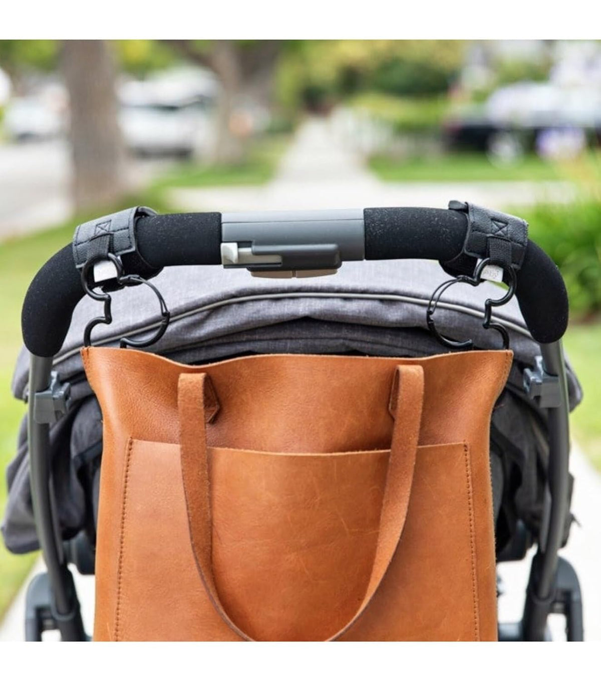J.L. Childress Universal Non-Slip Stroller Hooks for Bags 2 Pack, Black