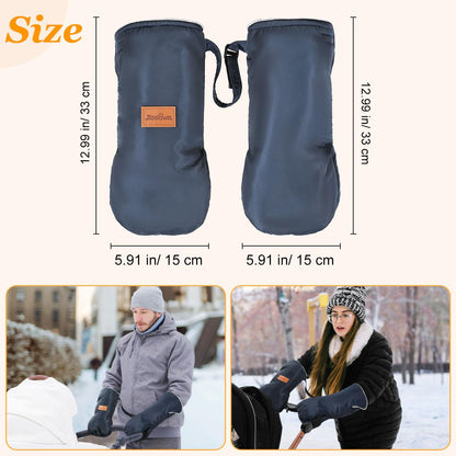 Stroller Gloves, Universal Stroller Hand Muff with Warm Polar Fleece