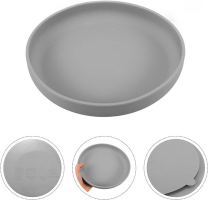 Elderly Food Plate Silicone Plate Suction Cup Unbreakable Dishes for Seniors