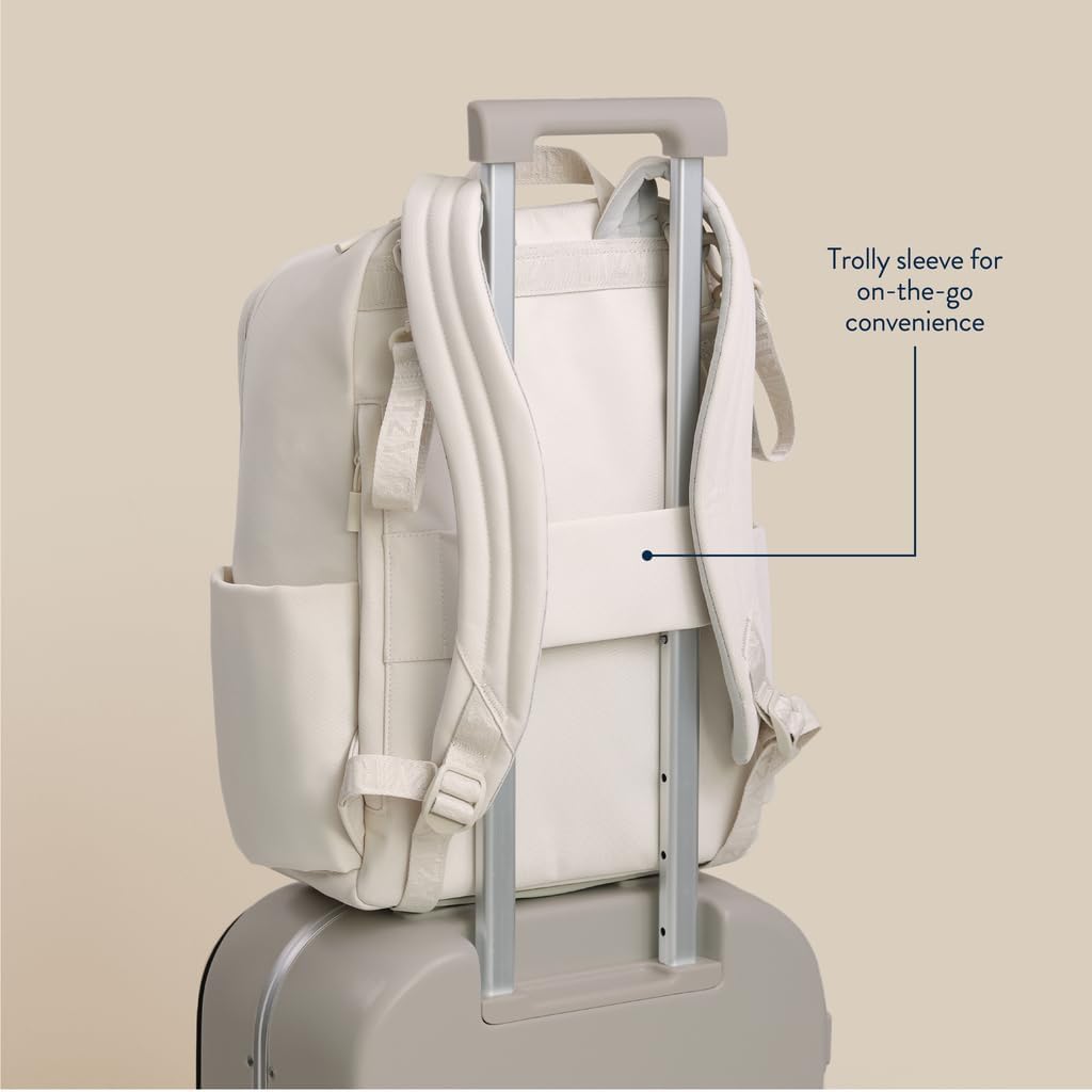 Utility Diaper Bag Backpack, 17 Pockets w/Changing Pad (Mocha)