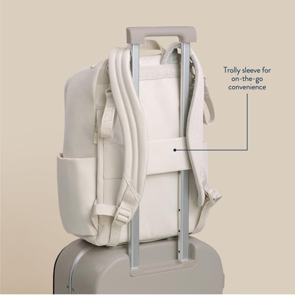 Utility Diaper Bag Backpack, 17 Pockets w/Changing Pad (Mocha)