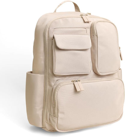 Utility Diaper Bag Backpack, 17 Pockets w/Changing Pad (Mocha)
