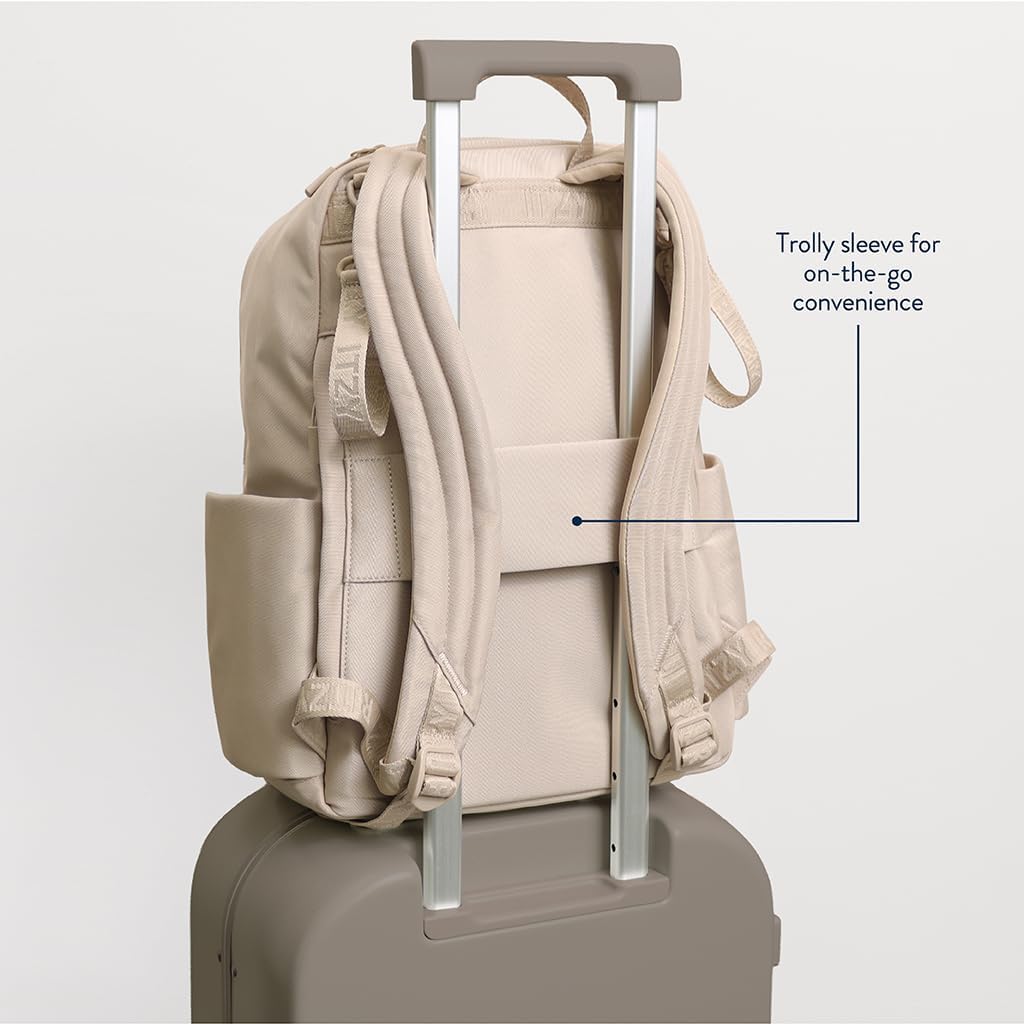 Utility Diaper Bag Backpack, 17 Pockets w/Changing Pad (Mocha)