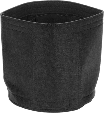 Purse Organizer Insert, 8" x 8" Portable Felt Organizer Bags Round Multiple Compartments Purse Liner for Bucket Bag, Domed Satchel, Tote Bag, Handbag Shaper, Beige