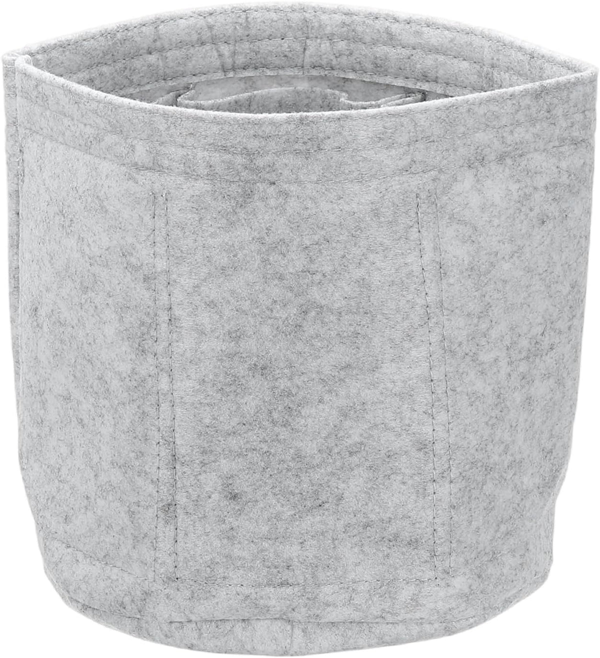 Purse Organizer Insert, 8" x 8" Portable Felt Organizer Bags Round Multiple Compartments Purse Liner for Bucket Bag, Domed Satchel, Tote Bag, Handbag Shaper, Beige