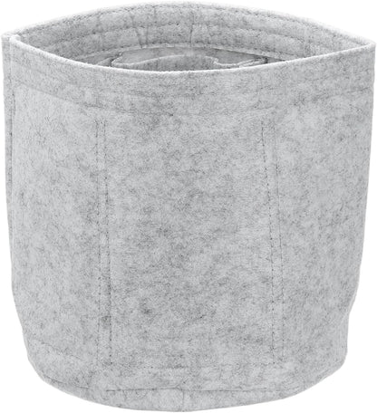 Purse Organizer Insert, 8" x 8" Portable Felt Organizer Bags Round Multiple Compartments Purse Liner for Bucket Bag, Domed Satchel, Tote Bag, Handbag Shaper, Beige