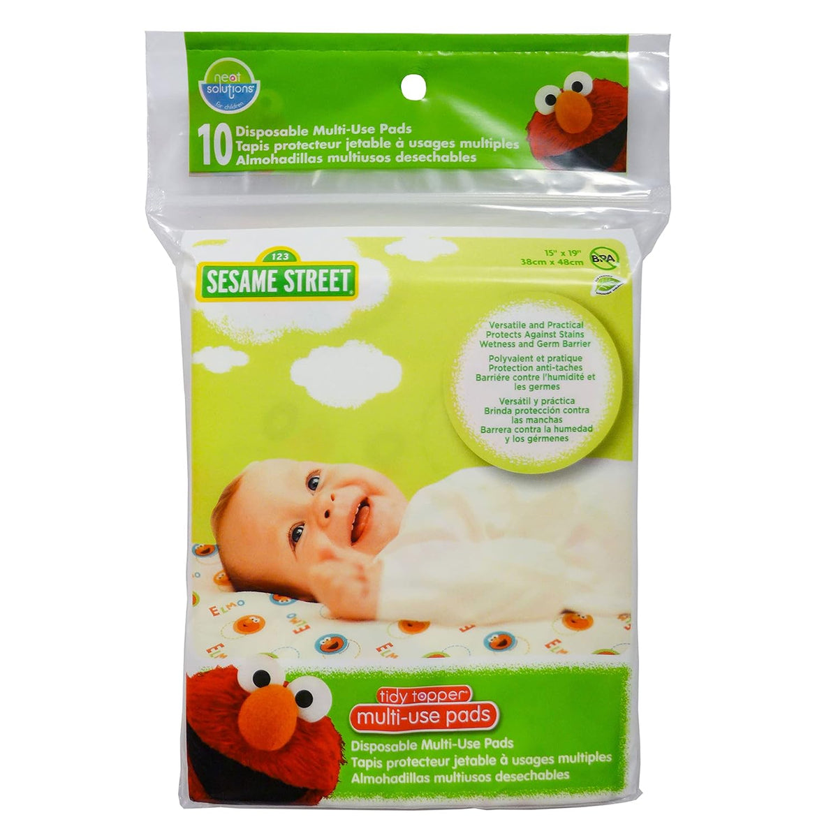 Sesame Street Potty Topper Disposable Toilet Seat Cover with Adhesive Strips for On-The-Go Protection, 10 Count