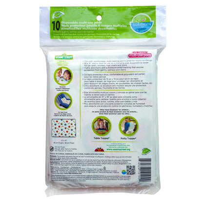 Sesame Street Potty Topper Disposable Toilet Seat Cover with Adhesive Strips for On-The-Go Protection, 10 Count