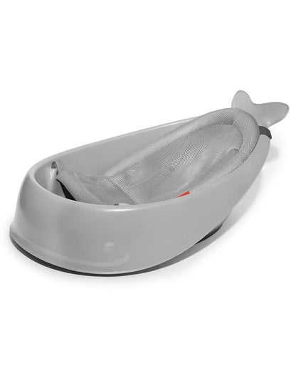 Baby Bath Tub, 3-Stage Smart Sling Tub, Moby, Grey & Baby Bath Rinse Cup, Moby Tear-Free Waterfall Rinser, Blue