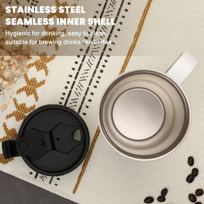 24 oz Travel Mug with Handle, Stainless Steel Vacuum Insulated Coffee, Double Wall Travel Mugs with Leakproof Lid, BPA Free