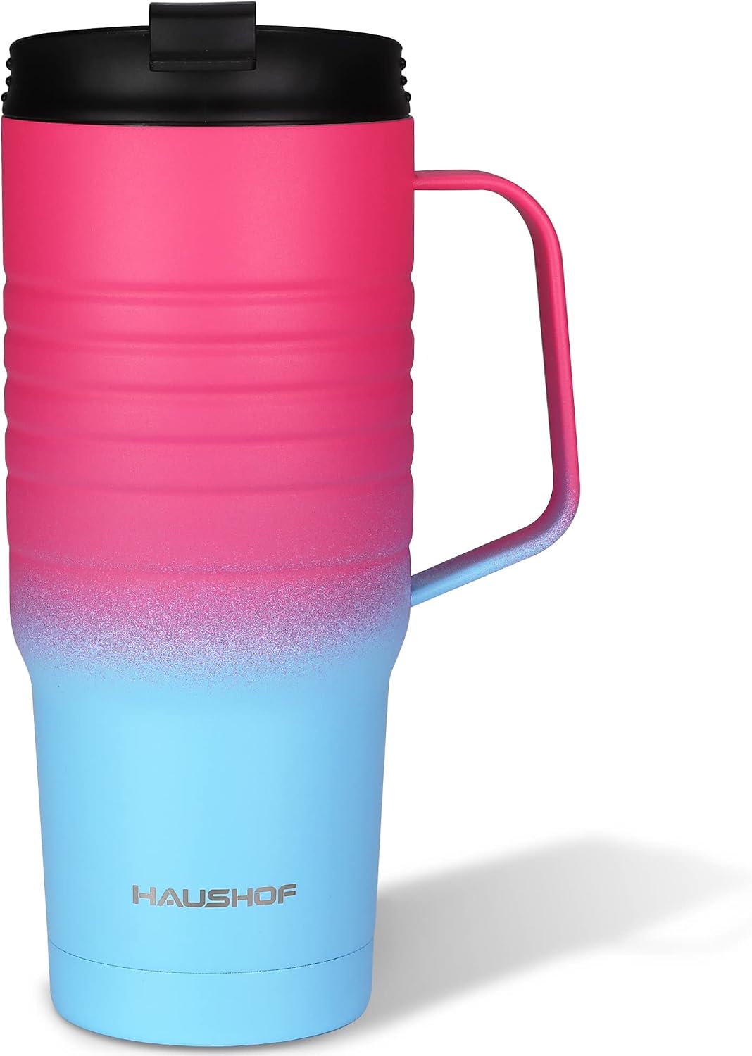 24 oz Travel Mug with Handle, Stainless Steel Vacuum Insulated Coffee, Double Wall Travel Mugs with Leakproof Lid, BPA Free