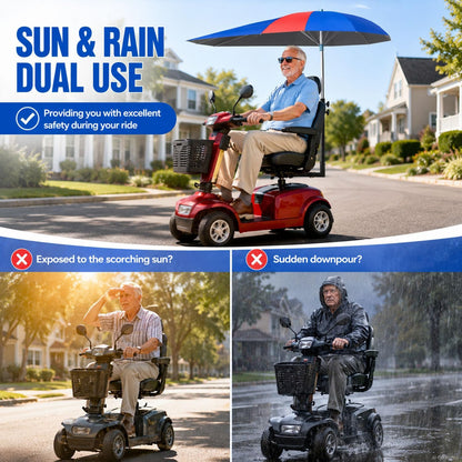 Upgraded Windproof Sunshade Canopy for Mobility Scooters