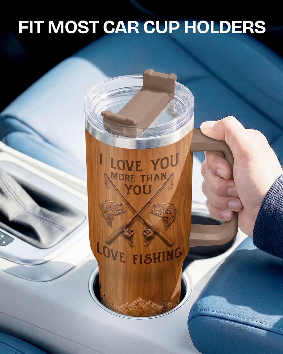 Dad Dadman Funny 40 oz Tumbler with Handle, Funny Dad Gift | Gift for Dad Tumbler 40oz, Cool Dadman Travel Mug, Funny Superhero Birthday from Daughter Son - Colors B
