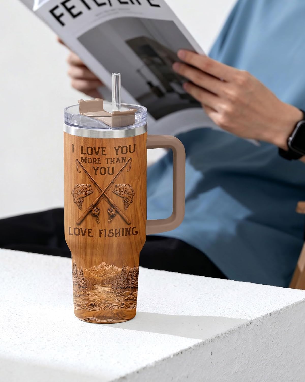 Dad Dadman Funny 40 oz Tumbler with Handle, Funny Dad Gift | Gift for Dad Tumbler 40oz, Cool Dadman Travel Mug, Funny Superhero Birthday from Daughter Son - Colors B
