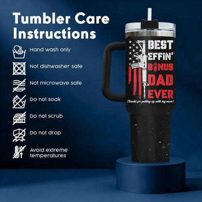 Dad Dadman Funny 40 oz Tumbler with Handle, Funny Dad Gift | Gift for Dad Tumbler 40oz, Cool Dadman Travel Mug, Funny Superhero Birthday from Daughter Son - Colors B