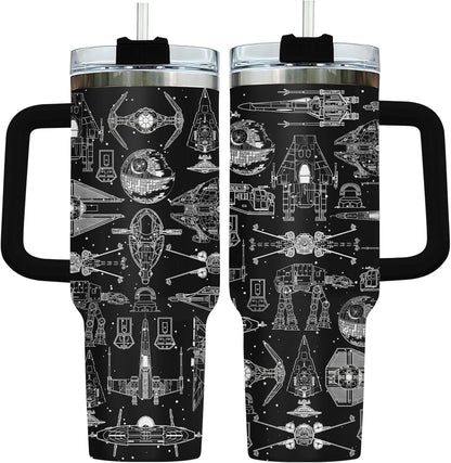 Dad Dadman Funny 40 oz Tumbler with Handle, Funny Dad Gift | Gift for Dad Tumbler 40oz, Cool Dadman Travel Mug, Funny Superhero Birthday from Daughter Son - Colors B