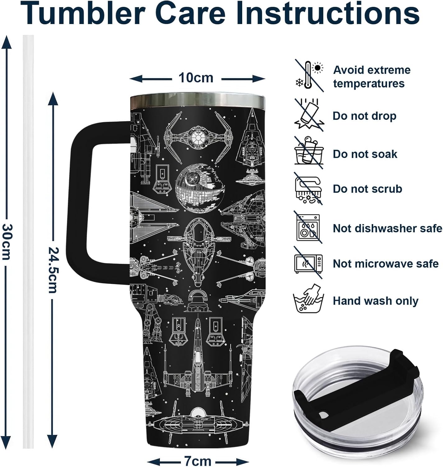 Dad Dadman Funny 40 oz Tumbler with Handle, Funny Dad Gift | Gift for Dad Tumbler 40oz, Cool Dadman Travel Mug, Funny Superhero Birthday from Daughter Son - Colors B