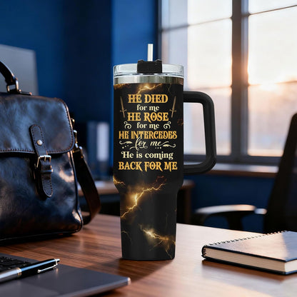 Dad Dadman Funny 40 oz Tumbler with Handle, Funny Dad Gift | Gift for Dad Tumbler 40oz, Cool Dadman Travel Mug, Funny Superhero Birthday from Daughter Son - Colors B