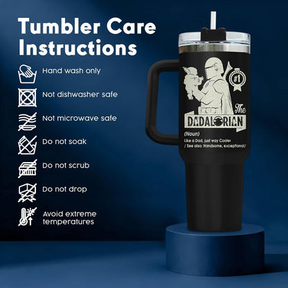 Dad Dadman Funny 40 oz Tumbler with Handle, Funny Dad Gift | Gift for Dad Tumbler 40oz, Cool Dadman Travel Mug, Funny Superhero Birthday from Daughter Son - Colors B