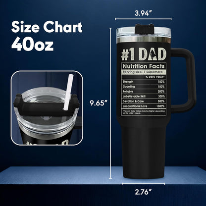 Dad Dadman Funny 40 oz Tumbler with Handle, Funny Dad Gift | Gift for Dad Tumbler 40oz, Cool Dadman Travel Mug, Funny Superhero Birthday from Daughter Son - Colors B
