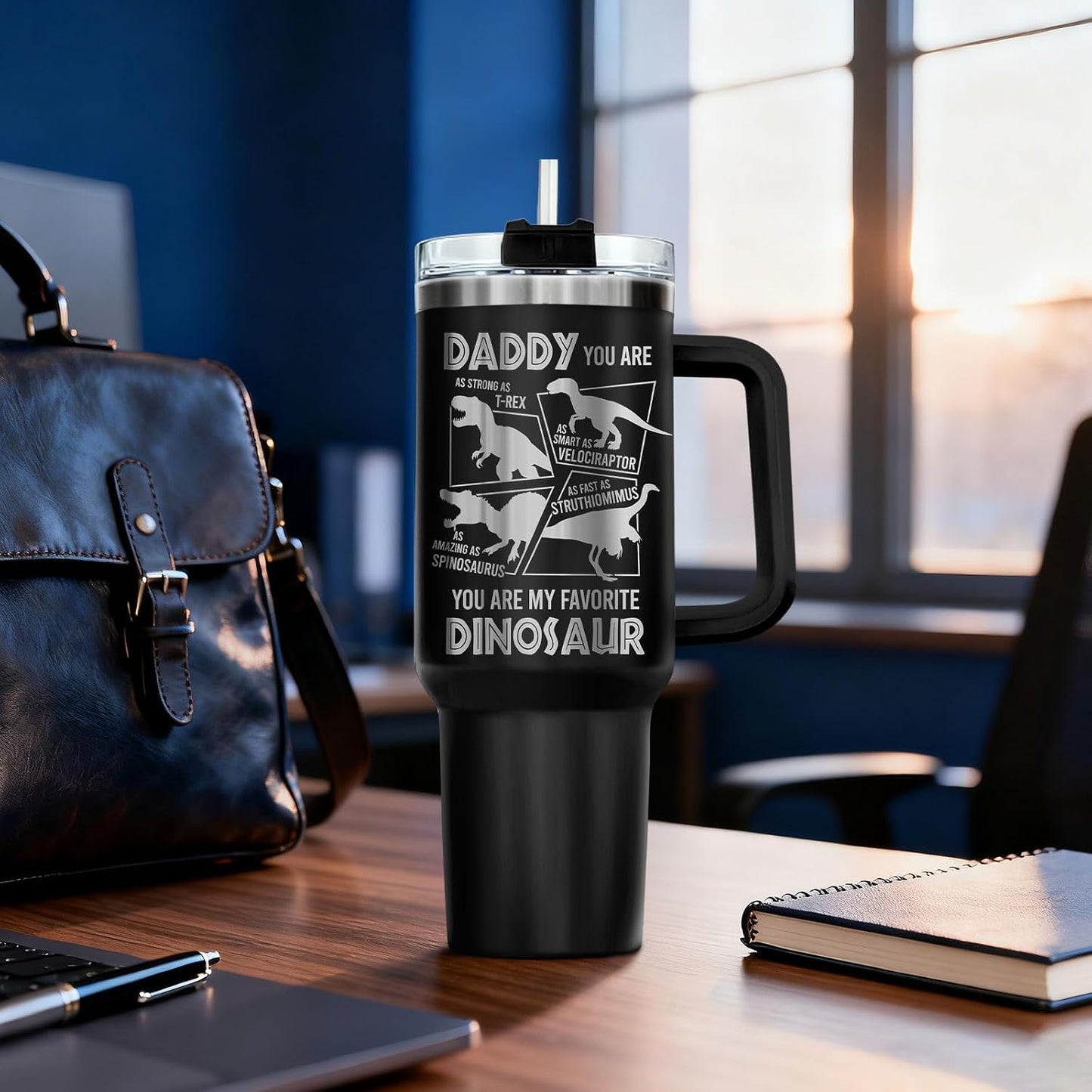 Dad Dadman Funny 40 oz Tumbler with Handle, Funny Dad Gift | Gift for Dad Tumbler 40oz, Cool Dadman Travel Mug, Funny Superhero Birthday from Daughter Son - Colors B