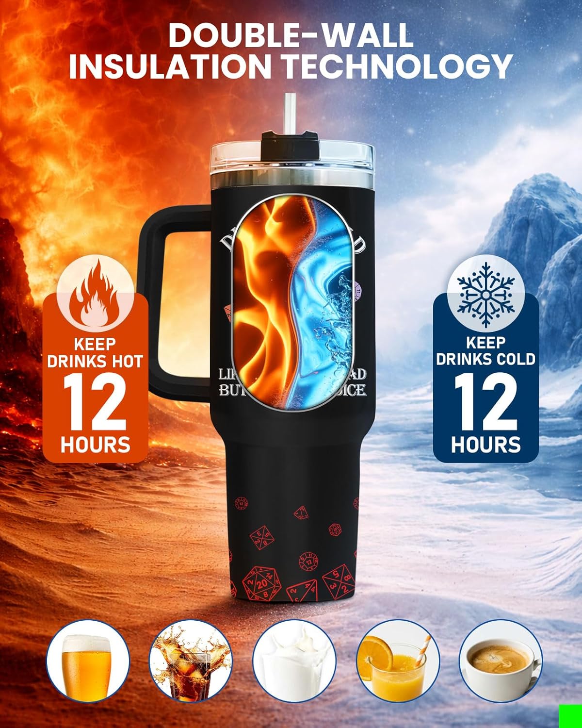 Dad Dadman Funny 40 oz Tumbler with Handle, Funny Dad Gift | Gift for Dad Tumbler 40oz, Cool Dadman Travel Mug, Funny Superhero Birthday from Daughter Son - Colors B