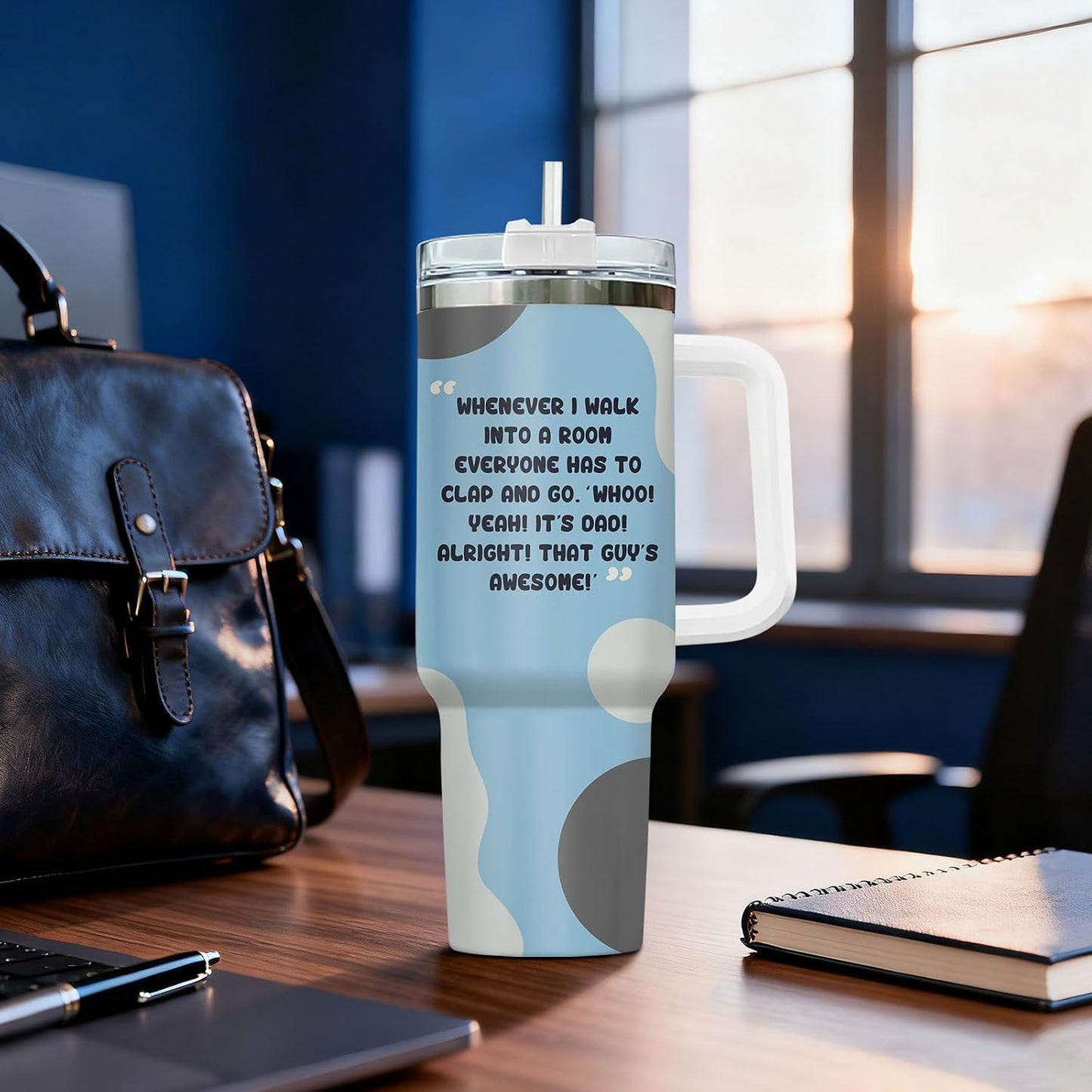 Dad Dadman Funny 40 oz Tumbler with Handle, Funny Dad Gift | Gift for Dad Tumbler 40oz, Cool Dadman Travel Mug, Funny Superhero Birthday from Daughter Son - Colors B