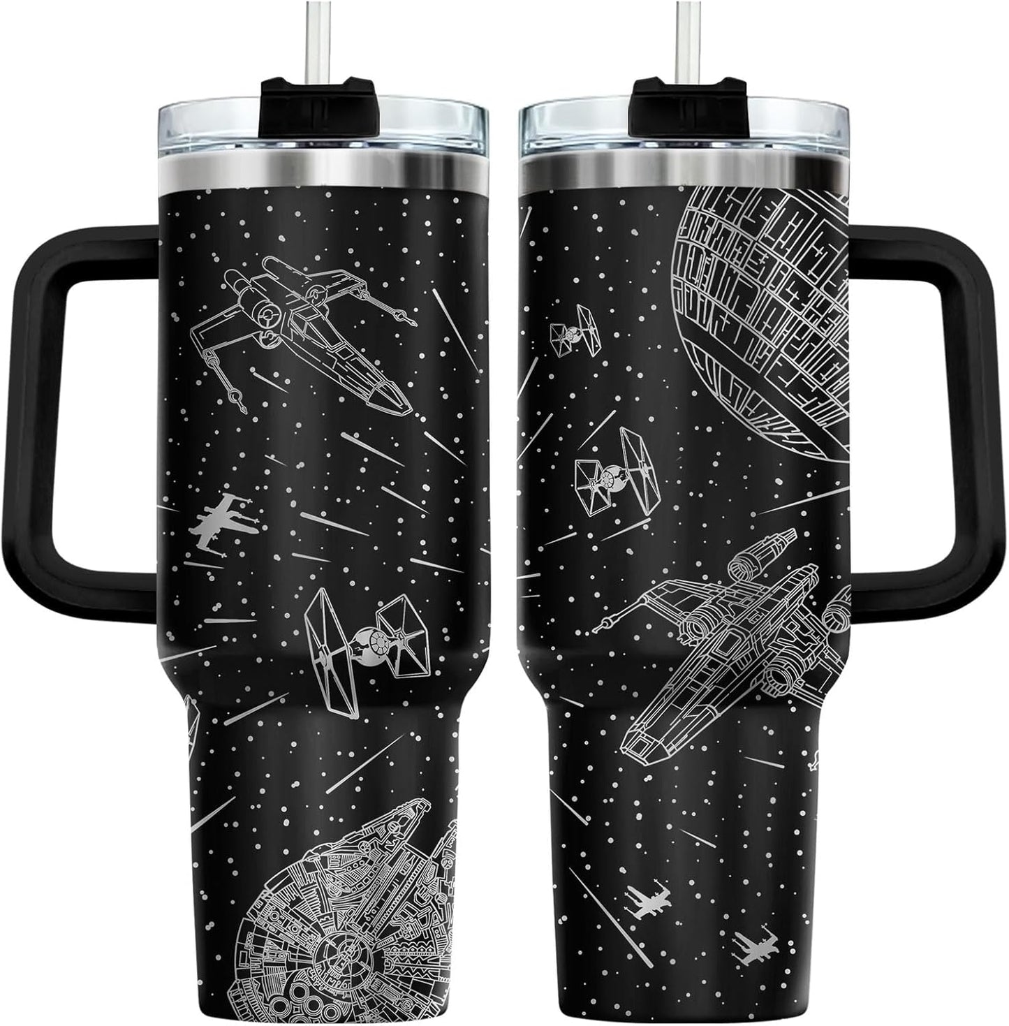 Dad Dadman Funny 40 oz Tumbler with Handle, Funny Dad Gift | Gift for Dad Tumbler 40oz, Cool Dadman Travel Mug, Funny Superhero Birthday from Daughter Son - Colors B