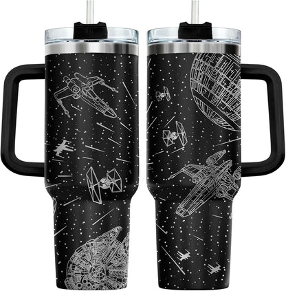 Dad Dadman Funny 40 oz Tumbler with Handle, Funny Dad Gift | Gift for Dad Tumbler 40oz, Cool Dadman Travel Mug, Funny Superhero Birthday from Daughter Son - Colors B