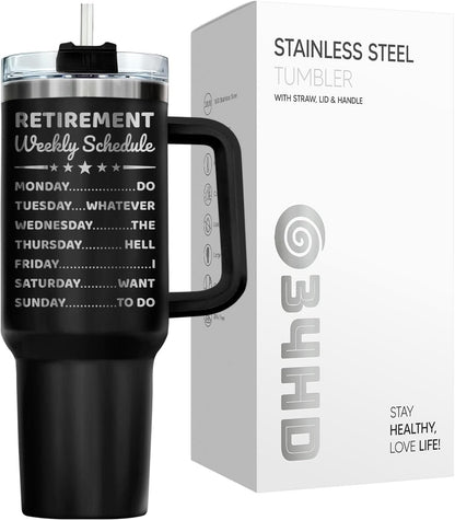 Dad Dadman Funny 40 oz Tumbler with Handle, Funny Dad Gift | Gift for Dad Tumbler 40oz, Cool Dadman Travel Mug, Funny Superhero Birthday from Daughter Son - Colors B