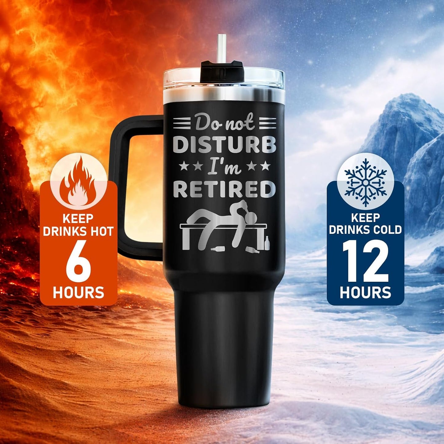 Dad Dadman Funny 40 oz Tumbler with Handle, Funny Dad Gift | Gift for Dad Tumbler 40oz, Cool Dadman Travel Mug, Funny Superhero Birthday from Daughter Son - Colors B