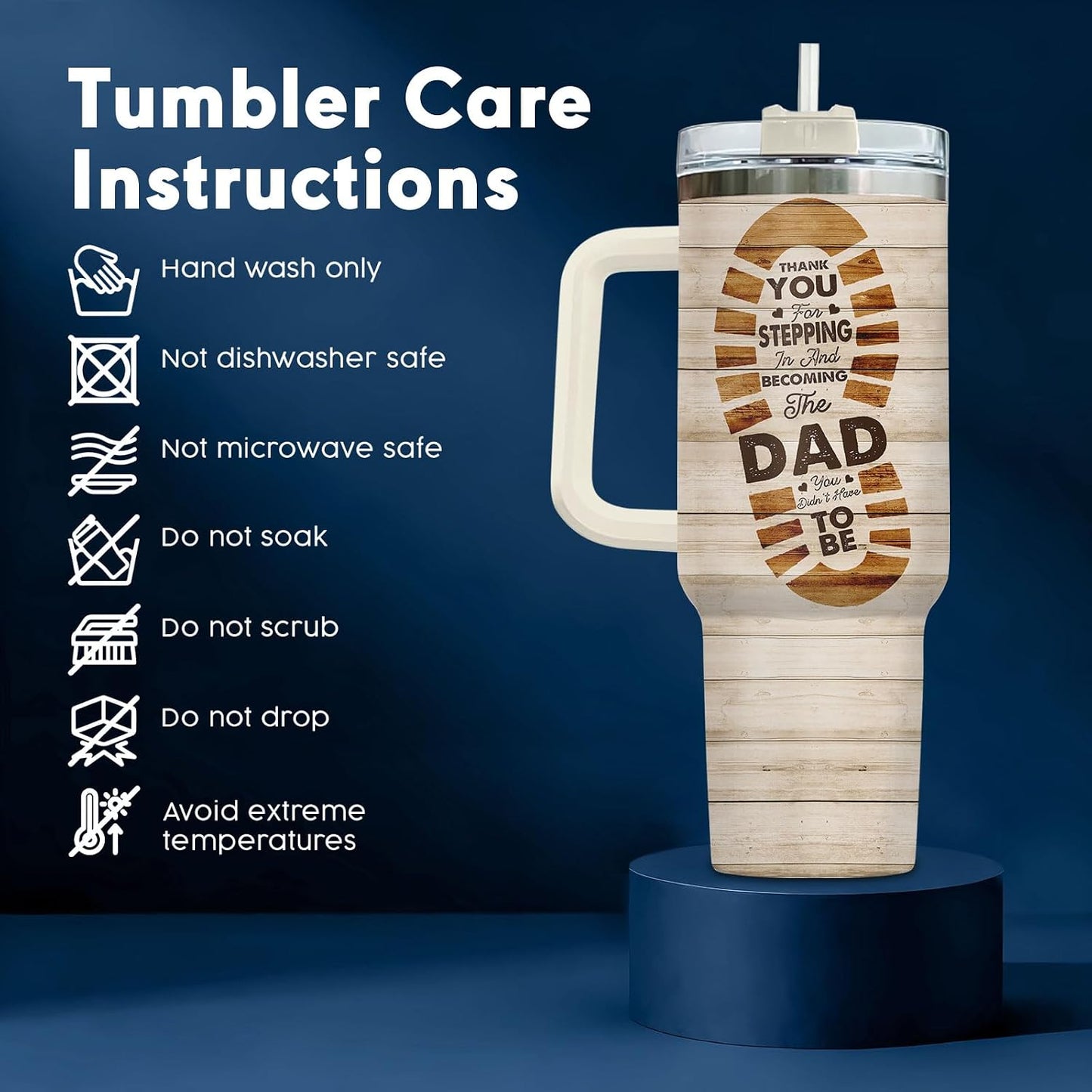 Dad Dadman Funny 40 oz Tumbler with Handle, Funny Dad Gift | Gift for Dad Tumbler 40oz, Cool Dadman Travel Mug, Funny Superhero Birthday from Daughter Son - Colors B